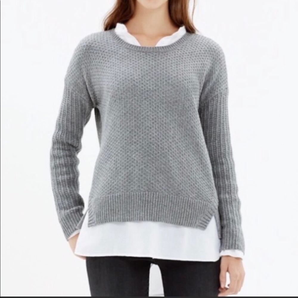 Madewell grey texture sweater